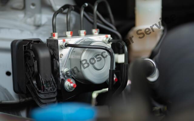 What are the features of the ABS braking system?